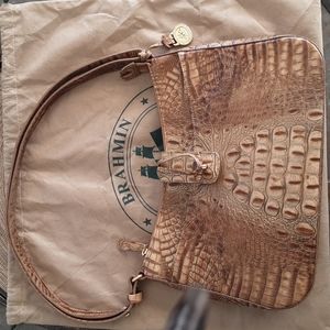 Brahmin snake skin leather Handbag with duster bag